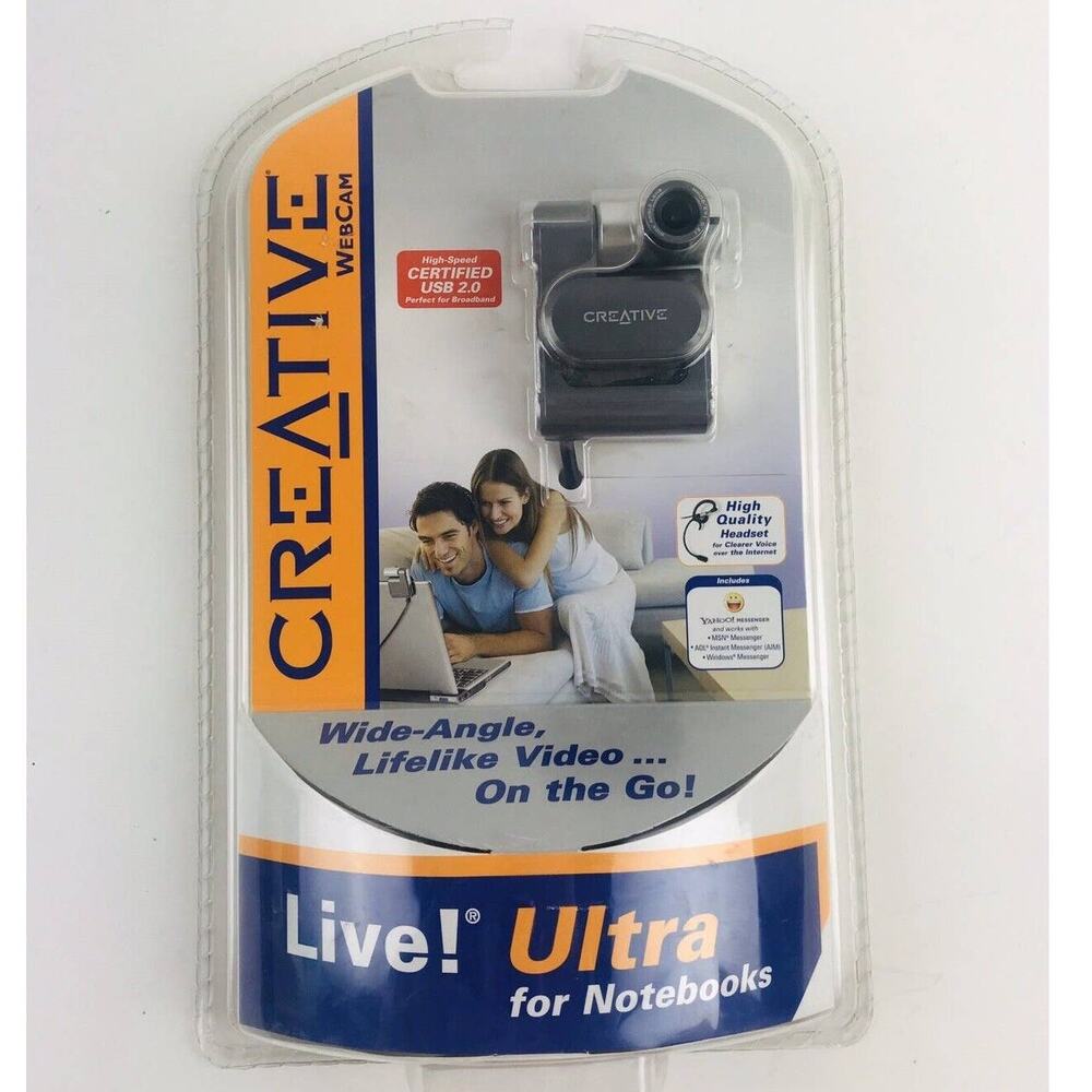 Creative Labs Live! Ultra for Notebooks Cam Video 1.3MP Webcam USB 2.0